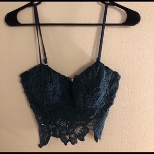LF Green lace bralette